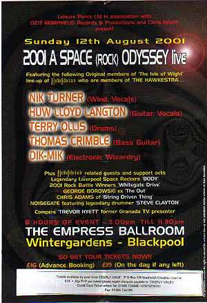 2001 spacerock odyssey gig poster